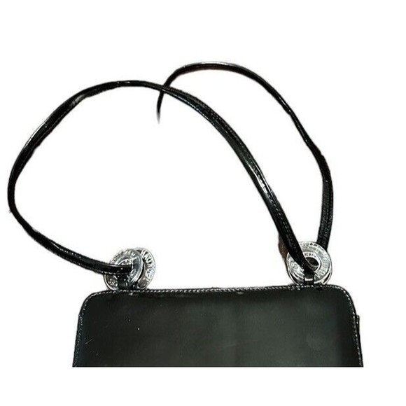Vintage Charles Jourdan Black Patent  Leather Shoulder Cross-Body Shoulder Bag - Picture 9 of 16